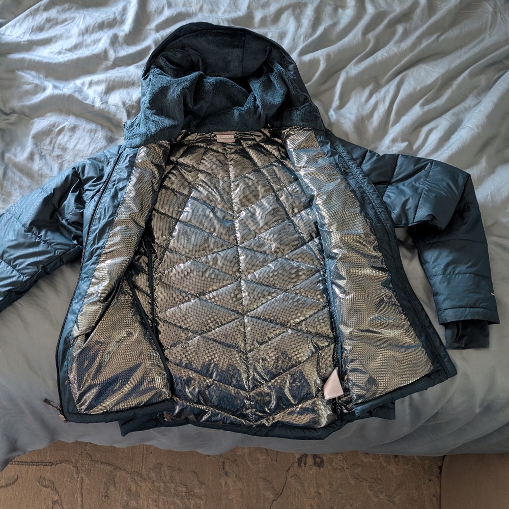 Columbia Women's Teal Hooded Puffer Jacket - Women's Powder Lite™ Hooded Jacket - Picture 10 of 13